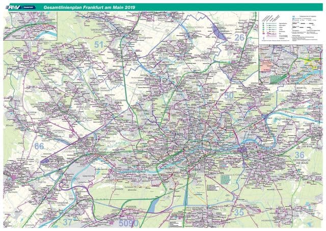Mappa della stazione degli autobus di Francoforte