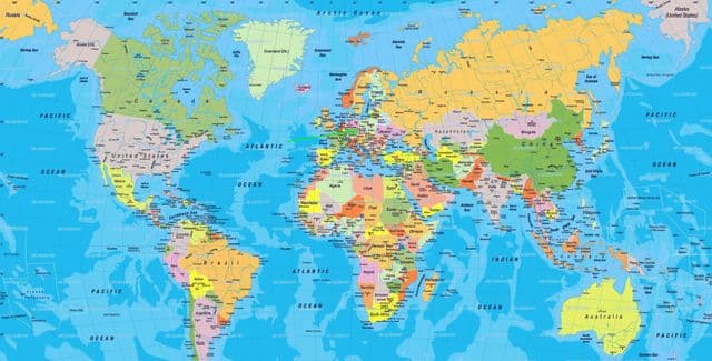 Posizione di Francoforte sulla mappa del mondo