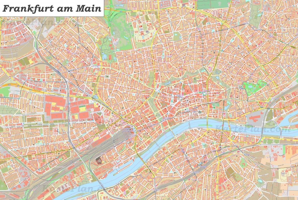 Mappa stradale di Francoforte